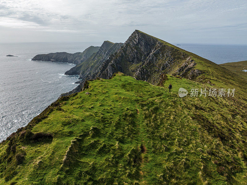 在爱尔兰的Achill Head的惊人视图